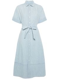 Polo Ralph Lauren Chambray Midi Shirt Dress Blue at Farfetch